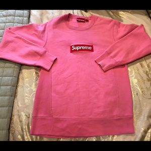 Supreme Pink Box Logo Crewneck